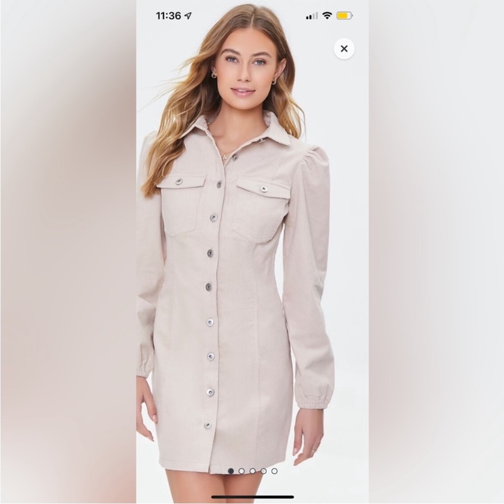 Corduroy mini dress